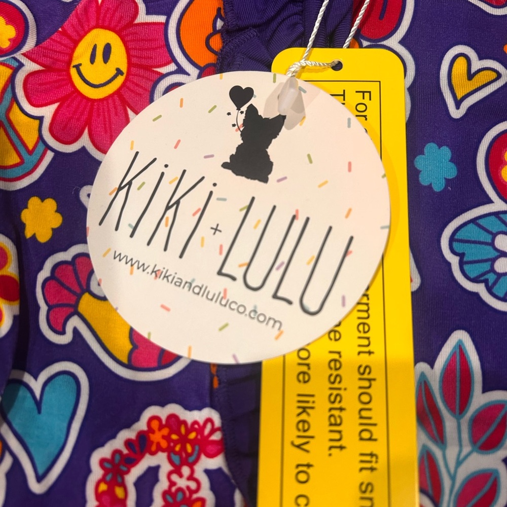 Kiki and Lulu bamboo pajamas NWT be groovy sold out print - Picture 4 of 7